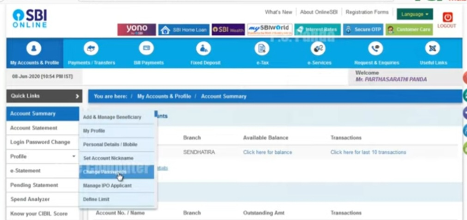 SBI Ka Profile Password Kaise Change Kare